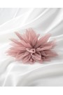 Fioletowa broszka kwiat tiulowy
